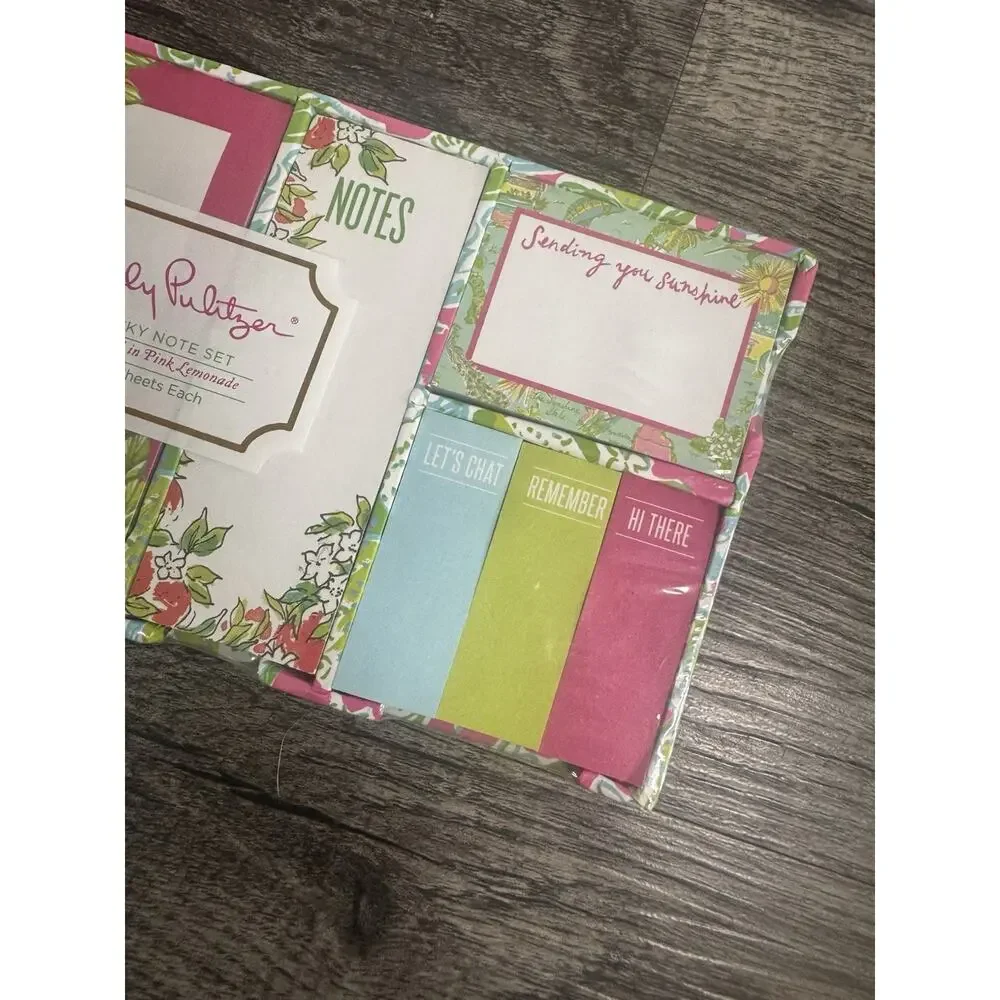 Lilly Pulitzer Sticky Not Stationary Set & Vera Bradley Wrapped Pencils Set